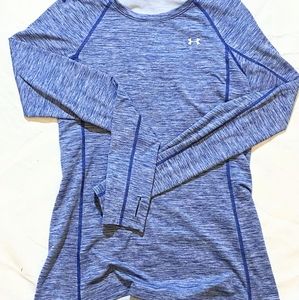 UNDER ARMOR BLUE THERMAL LONG SLEEVE